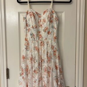 Dress with Floral Accents